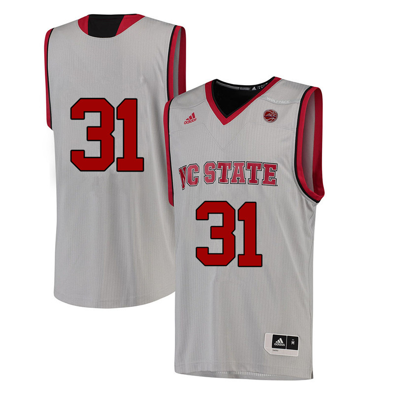 Men #31 Spencer Newman NC State Wolfpack College Basketball Jerseys-White - Click Image to Close